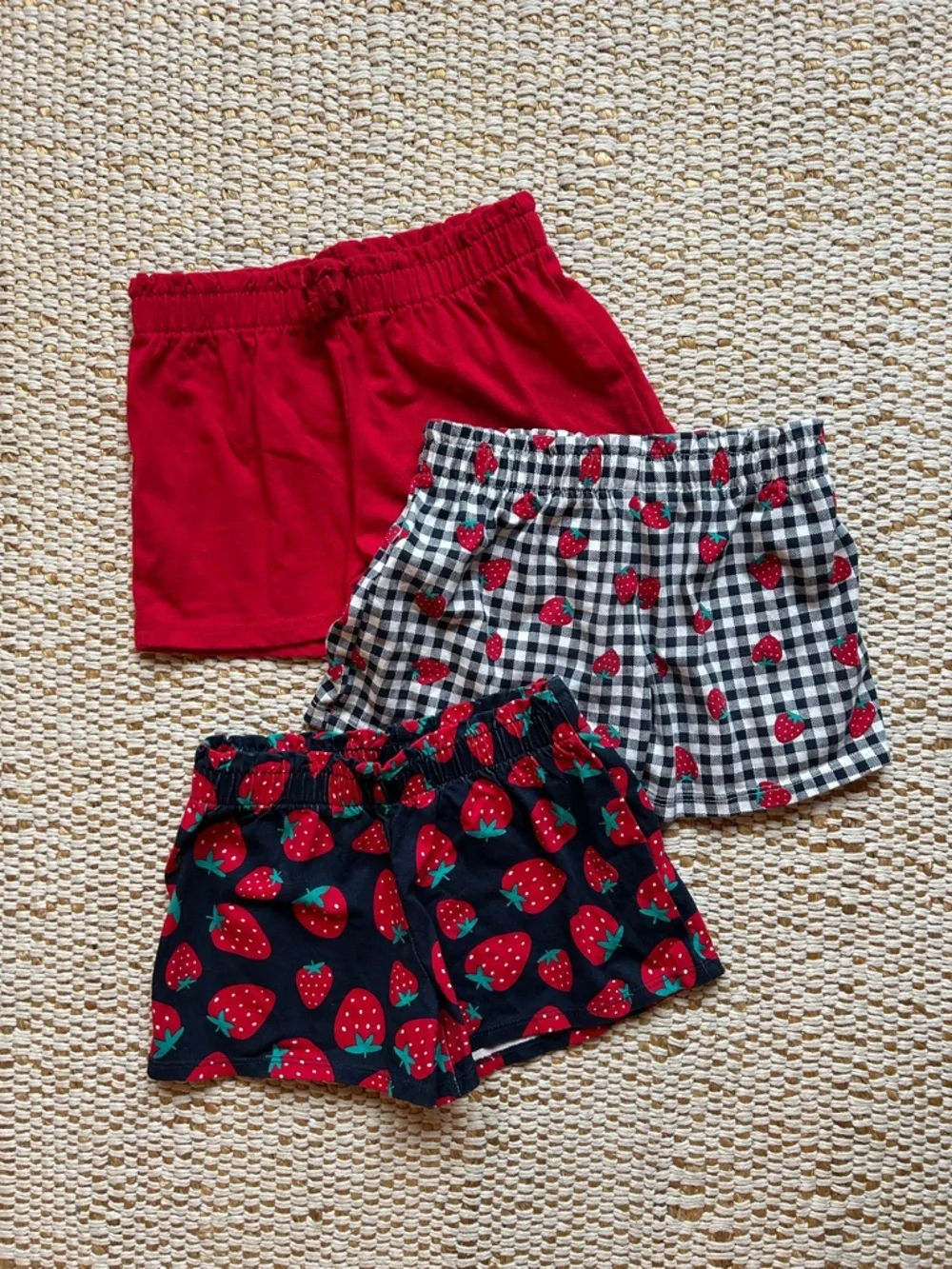 The Children’s Place strawberry shorts bundle of 3